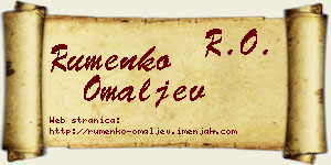 Rumenko Omaljev vizit kartica